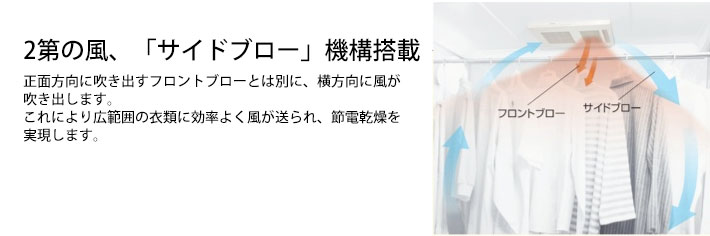 MAX浴室暖房乾燥機 機能 サイドブロー